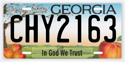 GA license plate CHY2163