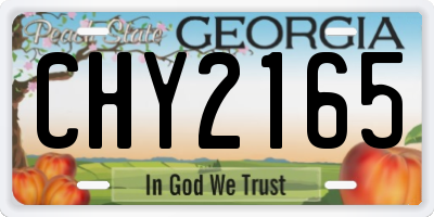 GA license plate CHY2165