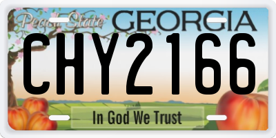 GA license plate CHY2166