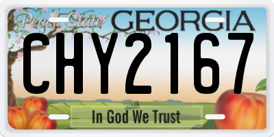 GA license plate CHY2167