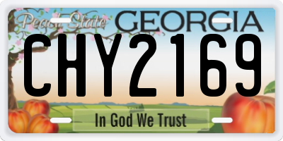 GA license plate CHY2169