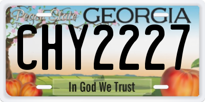 GA license plate CHY2227