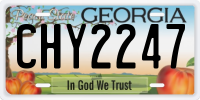 GA license plate CHY2247