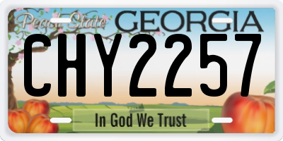 GA license plate CHY2257