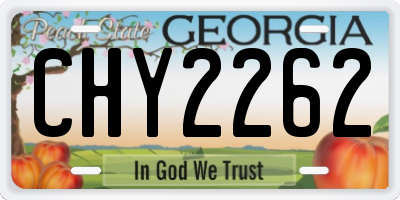 GA license plate CHY2262