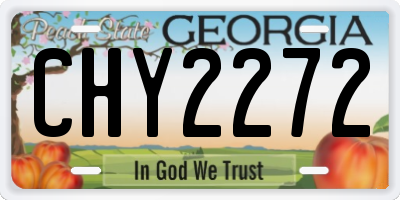 GA license plate CHY2272
