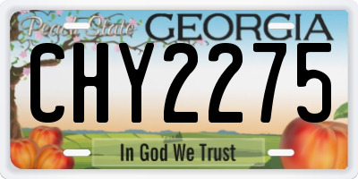 GA license plate CHY2275