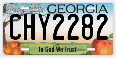 GA license plate CHY2282