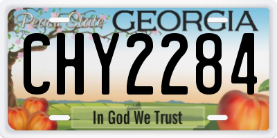 GA license plate CHY2284
