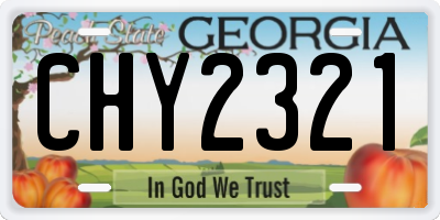 GA license plate CHY2321