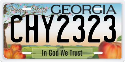 GA license plate CHY2323