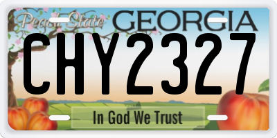 GA license plate CHY2327