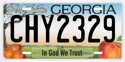GA license plate CHY2329