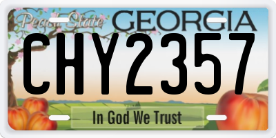 GA license plate CHY2357