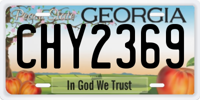 GA license plate CHY2369