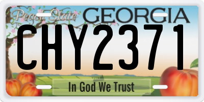 GA license plate CHY2371