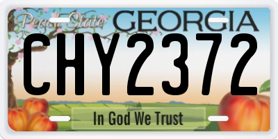 GA license plate CHY2372