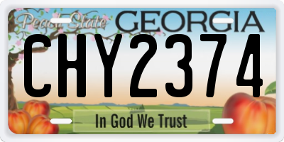 GA license plate CHY2374