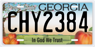 GA license plate CHY2384