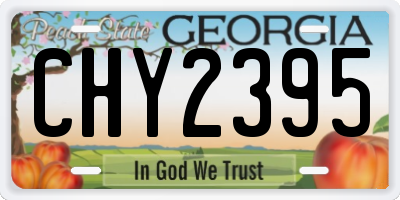 GA license plate CHY2395