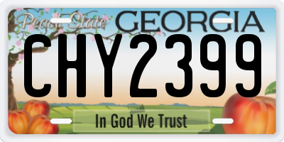 GA license plate CHY2399