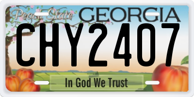 GA license plate CHY2407