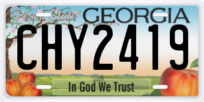 GA license plate CHY2419