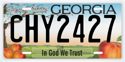GA license plate CHY2427