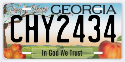GA license plate CHY2434