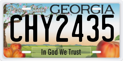 GA license plate CHY2435