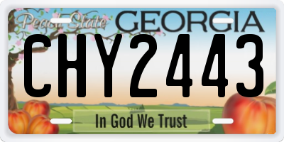 GA license plate CHY2443