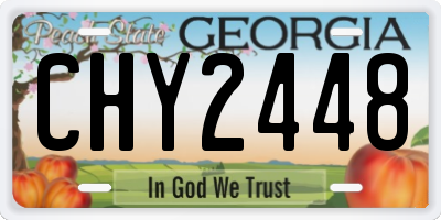GA license plate CHY2448
