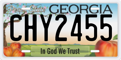 GA license plate CHY2455