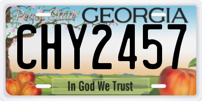 GA license plate CHY2457