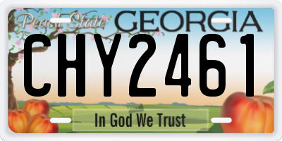 GA license plate CHY2461