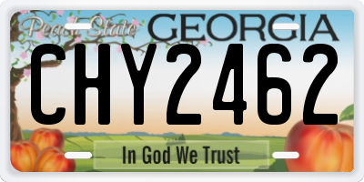 GA license plate CHY2462