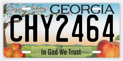 GA license plate CHY2464