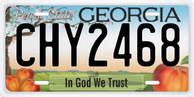 GA license plate CHY2468