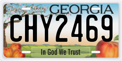 GA license plate CHY2469