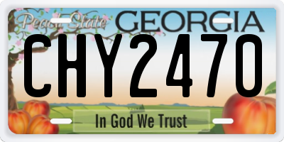 GA license plate CHY2470