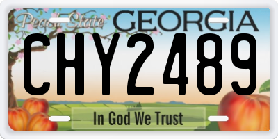GA license plate CHY2489