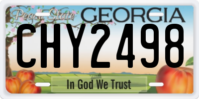 GA license plate CHY2498