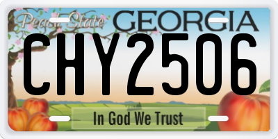 GA license plate CHY2506