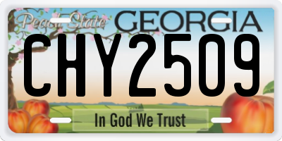 GA license plate CHY2509