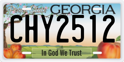 GA license plate CHY2512