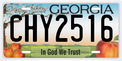 GA license plate CHY2516