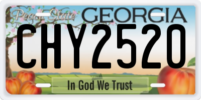 GA license plate CHY2520