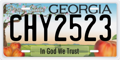 GA license plate CHY2523