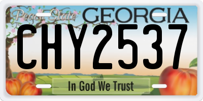 GA license plate CHY2537