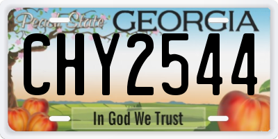 GA license plate CHY2544